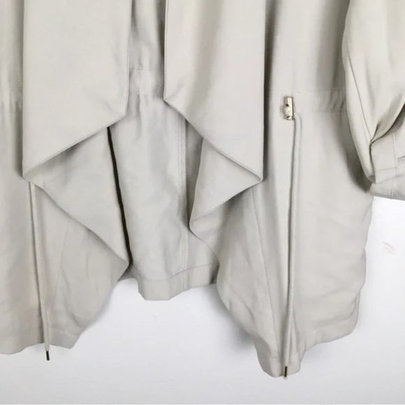 Beautiful EUC Zara Open Front Drawstring Waterfall Blazer Jacket in Beige, Small - Picture 8 of 11